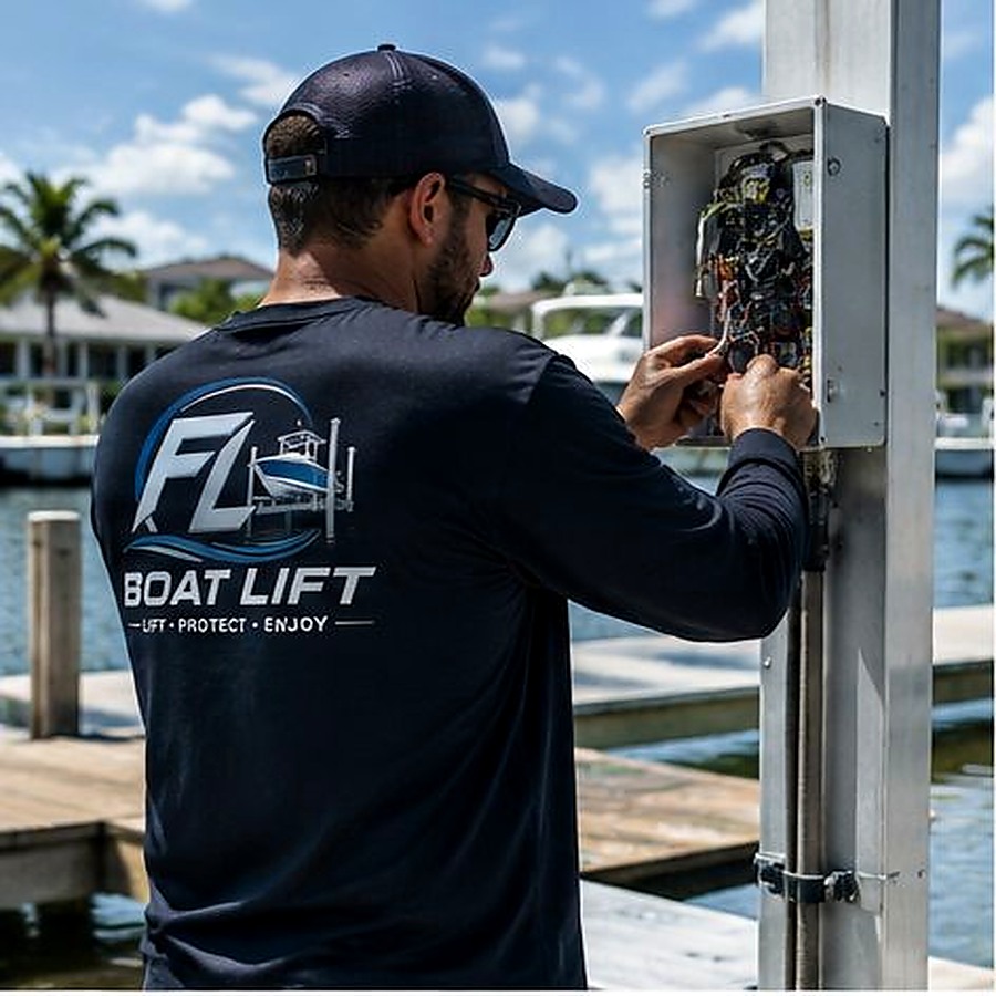Boat lift electrical control repair