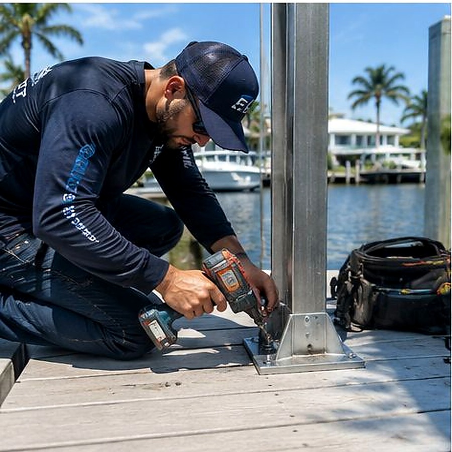 Boat lift structural service