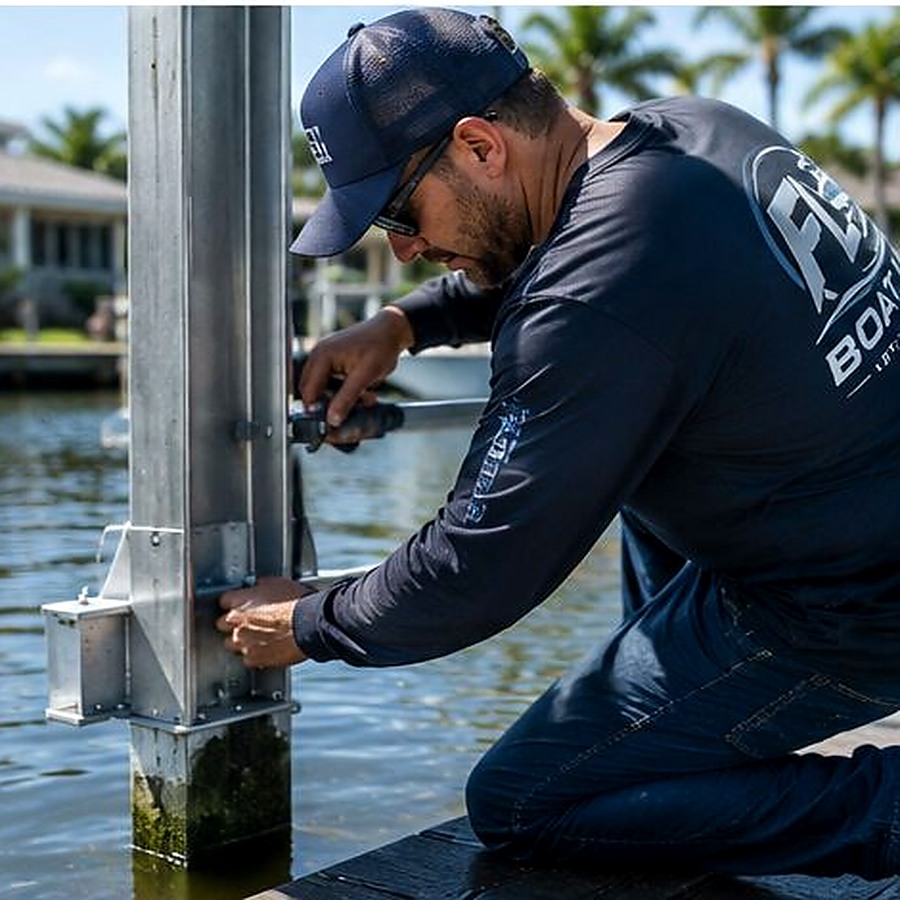 Mechanical boat lift repair